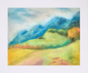 The Peaks Mounted Print