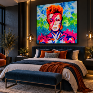 David Bowie 38"x38" Original On Canvas