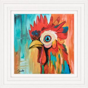 Funky Chicken 20"x20" Paper Print
