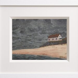 Beach House 16"x12" Original On Paper