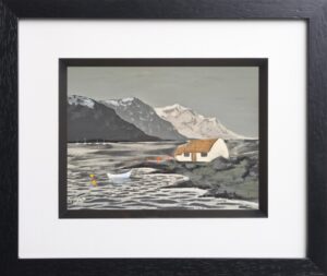 Winters Cottage 16"x12" Original On Paper