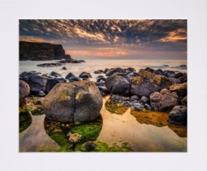 Causeway Boulders Photography Mounted Print
