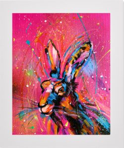 Funky Hare Mounted Print